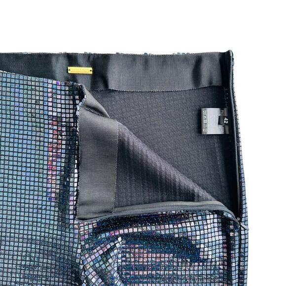 Dodo Bar Or Gabrielle Pants Mirror Sequin Size IT 42 EU 38 US XS Black Shimmer - Picture 9 of 10